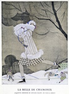 Die Schöne von Chamonix - Modegravur von Charles Martin