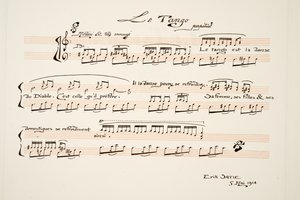 Musikalische Partitur für Le Tango, aus Sports & Divertissements, veröffentlicht 1914 von Charles Martin