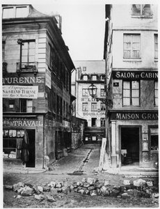 Paris 4 rue de Breteuil, Blick von der rue Reaumur zur rue Vaucanson, 1858-78 von Charles Marville