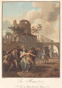La Rixe Die Schlägerei, ca. 1792 von Charles Melchior Descourtis
