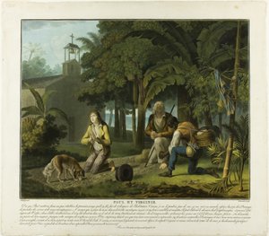 Das Gebet, Platte 6 aus Paul et Virginie von Charles Melchior Descourtis