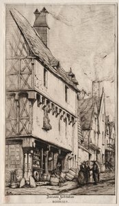 Ein altes Haus in Bourges, manchmal das Musikerhaus genannt, 1860 von Charles Meryon