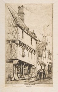 Ein altes Haus oder Das Haus des Musikers, Bourges von Charles Meryon