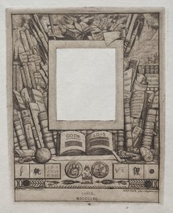 Entwurf für einen Rahmen für das Porträt von Armand Guéraud von Charles Meryon
