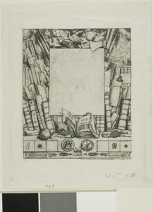 Entwurf für einen Rahmen für das Porträt von Armand Guéraud von Charles Meryon