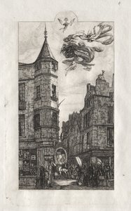 Radierungen von Paris: Tourelle, rue de l