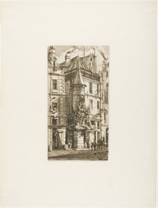 Haus mit einem Turm, rue de la Tixéranderie von Charles Meryon