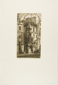 Haus mit einem Turm, rue de la Tixeranderie, Paris von Charles Meryon