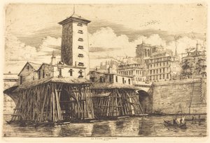 La Pompe Notre-Dame, Paris (Die Notre-Dame-Pumpe) von Charles Meryon