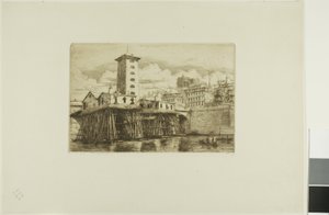 La Pompe Notre-Dame, Paris von Charles Meryon