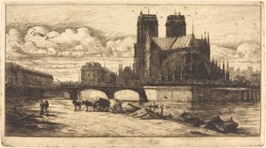 Die Apsis der Kathedrale Notre-Dame, Paris von Charles Meryon