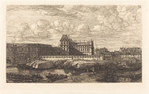 Das alte Louvre, nach einem Gemälde von Zeeman, 1651 von Charles Meryon