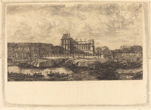 Das alte Louvre, nach einem Gemälde von Zeeman, 1651 von Charles Meryon