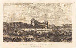Das alte Louvre, nach einem Gemälde von Zeeman, 1651 von Charles Meryon