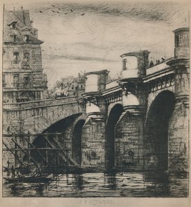 Le Pont-Neuf 8. Zustand, 7 316 x 7 14 Zoll, 1853, 1927 von Charles Meryon