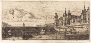 Le Pont-au-Change, Paris von Charles Meryon