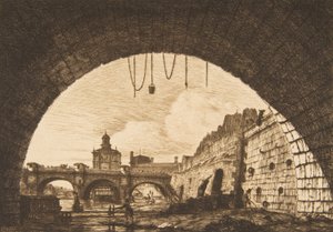 Le Pont-neuf und die Samaritaine unter dem ersten Bogen des Pont-au-Change Pont-neuf, 1855
