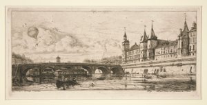 Le Pont au Change, Paris von Charles Meryon