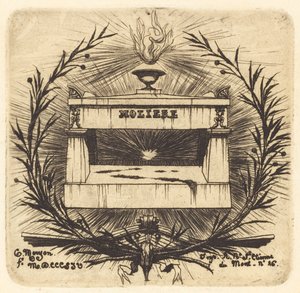 Das Grab von Molière, auf dem Père-Lachaise, Paris