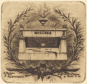 Das Grab von Molière, auf dem Père-Lachaise, Paris