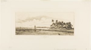 Ozeanien: Fischen, nahe Inseln mit Palmen in der Uea- oder Wallis-Gruppe, 1845