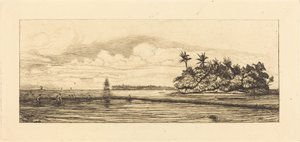 Ozeanien, Inseln bei Uvea (Wallis); Palmenfischen, 1845 von Charles Meryon