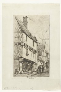Altes Haus oder Haus des Musikers in Bourges von Charles Meryon