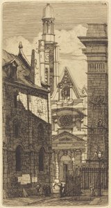 Saint-Etienne-du-Mont, Paris (Kirche St. Stephan auf dem Berg, Paris) von Charles Meryon