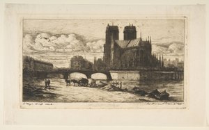 Die Apsis von Notre-Dame, Paris von Charles Meryon