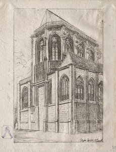 Die Apsis der Kirche St. Martin-sur-Renelle, 1860