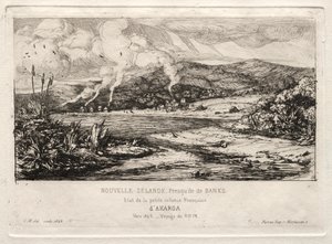 Die kleine französische Kolonie in Akaroa, 1845, 1865