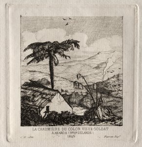 Die Hütte des alten Soldatensiedlers in Akaroa, 1845, 1866 von Charles Meryon