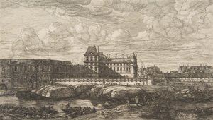 Der alte Louvre, Paris, nach Zeeman, 1865-66 von Charles Meryon