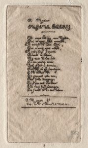 Verse an Eugène Bléry, 1854 von Charles Meryon
