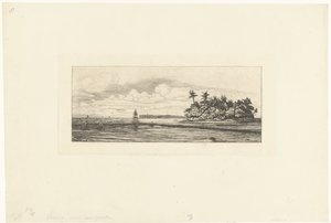 Fischer bei den Wallis-Inseln im Pazifik von Charles Meryon