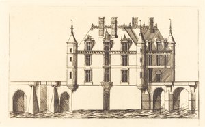 Chateau de Chenonceau, 1. Platte von Charles Meryon after Jacques Androuet Ducerceau I