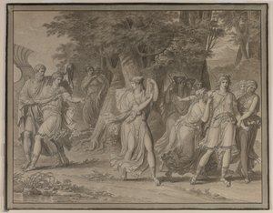 Telemach, von Mentor gedrängt, verlässt die Insel Kalypso, 1800