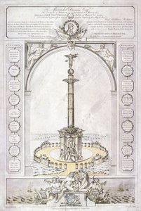 Entwurf für ein Denkmal für Admiral Lord Nelson in Form einer Säule, 1806 von Charles Middleton