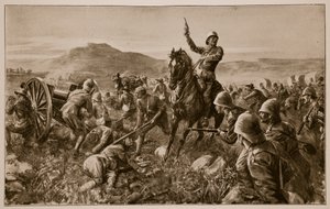Lord Methuen sammelt seine zerschlagenen Truppen bei Tweebosch von Charles Mills Sheldon