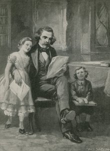 Nathaniel Hawthorne liest seinen Kindern vor von Charles Mills Sheldon