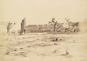 [Karge Landschaft mit einer unbekannten Festung, Delhi]