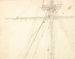 Detail (Mast und Takelage) von Charles Napier Hemy