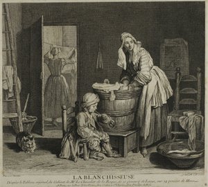 Die Wäscherin von Charles Nicolas Cochin I