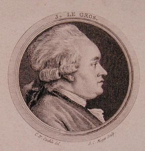 Porträt von Joseph Le Gros (1739-93) graviert von Simon Charles Miger (1736-1820) (Gravur)