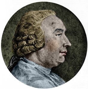 Porträt von David Hume, schottischer Philosoph (1711 bis 1776). Zeichnung von Charles-Nicolas Cochin Jr.