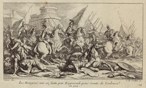 Die ungarische Armee wird von Raymond Pons, Graf von Toulouse, 924 in die Flucht geschlagen von Charles Nicolas II Cochin