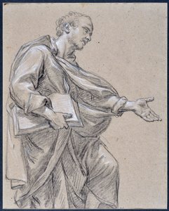 Drapierte Figur mit einem Buch von Charles Parrocel