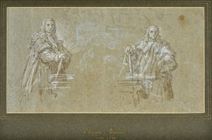 Zwei Studien von Edelmännern von Charles Parrocel