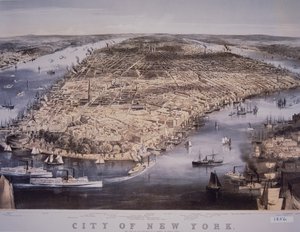 Stadt New York, gedruckt und veröffentlicht von N. Currier von Charles Parsons