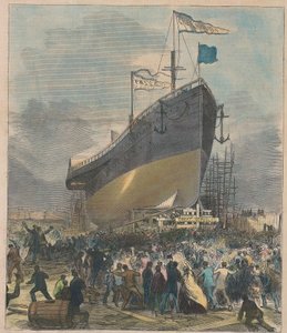 Start des Seedampfers Great Republic, 24. November 1866 von Charles Parsons